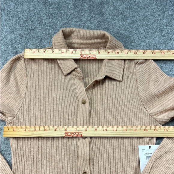 O'Neill Tan Long Sleeve‎ Button-Up Dress  zs S - Picture 12 of 16